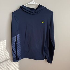 Magnolia Lane Tech Masters Hooded Pullover Small Navy EUC